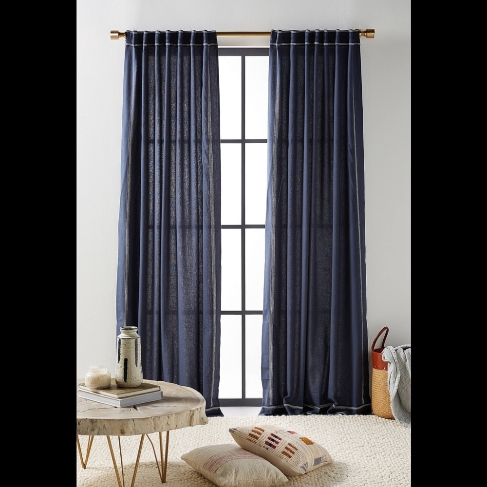 New Anthropologie 50 x 63 inch Mara Curtain